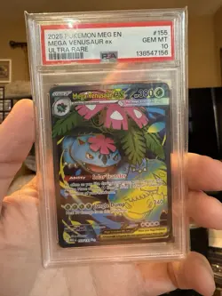 2025 POKEMON MEG EN-MEGA EVOLUTION ULTRA RARE #155 MEGA VENUSAUR EX PSA 10 - Image 1
