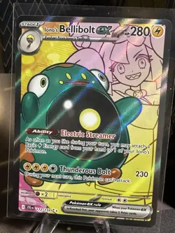 Iono's Bellibolt EX Holo-Pokemon TCG Card 172/159 SV Journey Together Ultra Rare - Image 1