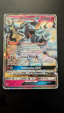 Pokemon Alolan Ninetales GX Ultra Rare Holo SM-Lost Thunder 132/214 200 HP - Image 1