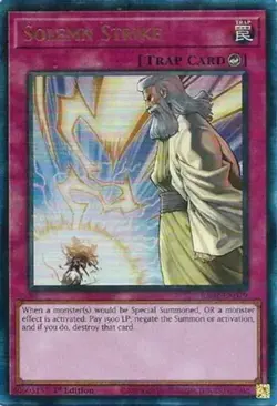 Solemn Strike - RA02-EN079 - Prismatic Ultimate Rare - 1st Edition NM Yugioh 25t - Image 1
