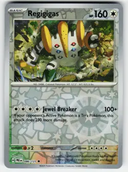 Regigigas 086/131 Uncommon SV: Prismatic Evolutions Pokemon Reverse Holo NM - Image 1