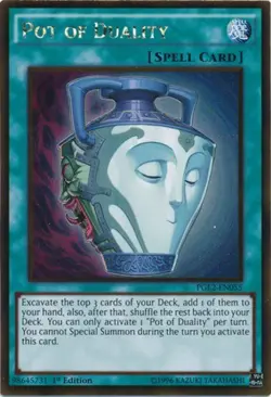 Pot of Duality - PGL2-EN055 - Gold Rare - 1st Edition NM Yugioh Premium Gold 2: - Image 1