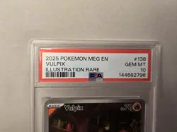 2025 Pokemon Mega Evolution Vulpix Illustration Rare #138 PSA 10 - Image 4