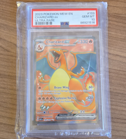 Pokemon Charizard ex 183/165 Sv: Scarlet & Violet 151 Ultra Rare Holo PSA 10 - Image 1