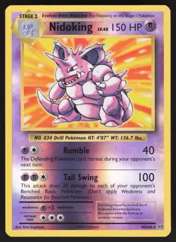 Nidoking 45/108 Reverse Holo Rare Pokemon TCG Evolutions VLP - Image 1