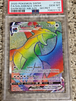 Pokemon Darkness Ablaze Salamence VMAX Secret Rare Full Art #194 GEM MT PSA 10 - Image 1