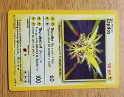 Pokemon TCG Zapdos Base Set 16/102 Holo 1999-2000 Wizards Base Set - Image 2