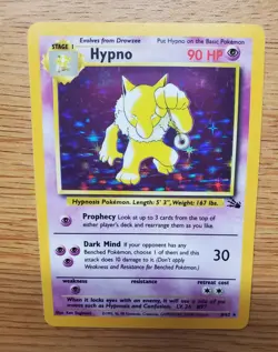 Pokemon TCG Hypno Fossil 8/62 Holo 1999-2000 Wizards Base Set Copyright Holo... - Image 1