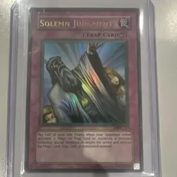 Konami Solemn Judgment Holo MRD-127 Trap Card Yu-Gi-Oh! TCG English - Image 1