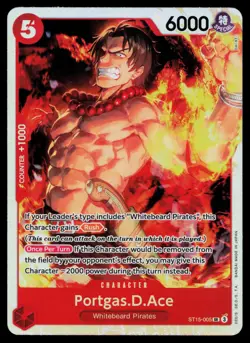 Portgas.D.Ace ST15-005 Starter Deck 15: RED Edward.Newgate One Piece - NM Foil - Image 1