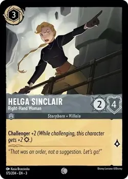 Helga Sinclair Right-Hand Woman 175/204 Non Foil Into the Inklands Lorcana - Image 1