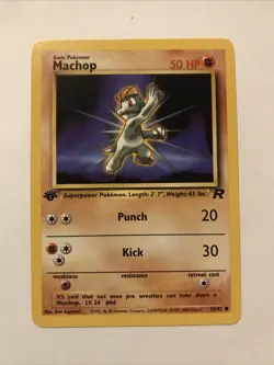 Pokemon TCG Team Rocket Machop 1st Edition 59/82 Card - Image 1