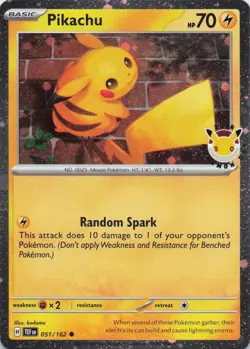 Pikachu (Pokemon Day 2026 Cosmos Holo) Common Miscellaneous Cards 051/162 NM - Image 1