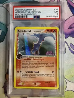 Aerodactyl Delta Species Reverse Holo Card 35/110 Holon Phantoms PSA 7 - Image 1