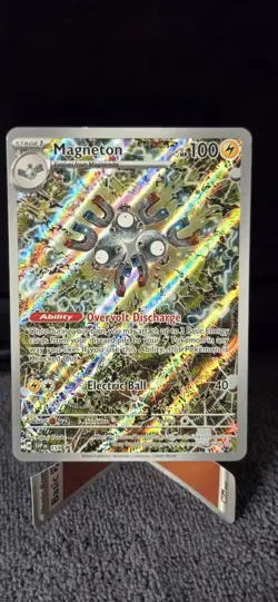 Pokemon TCG Magneton 159 Scarlet & Violet Promo Card Holo NM Condition sleeved - Image 1
