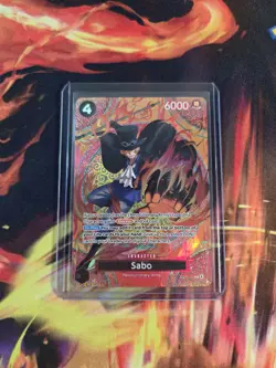 One Piece Sabo Special Character Card Devil Fruit Pattern P-105 (SP) NM - Image 1