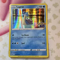Pokemon Lapras Holo Rare Card 023/078 Pokemon GO English 2022 HP 120 - Image 1