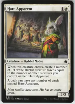 MTG Hare Apparent NM Foundations Magic 15 - Image 1