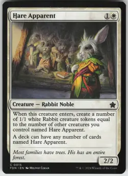 MTG Hare Apparent NM Foundations Magic 15 - Image 1