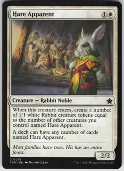 MTG Hare Apparent NM Foundations Magic 15 - Image 1