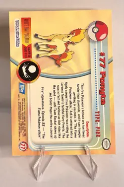 Topps Pokemon Ponyta 77 TV Animation Edition Common Regular Fire English 1999 NM - Image 2