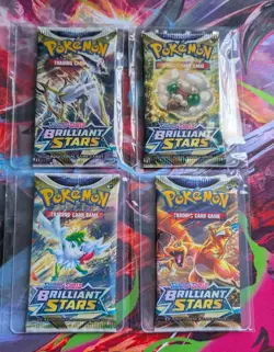 Pokemon Sword & Shield Brilliant Stars Booster Pack ART SET - Image 1