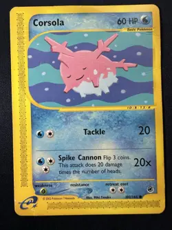 Corsola 102/165 E Reader Expedition Pokemon Card - MP Free Shipping A - Image 1