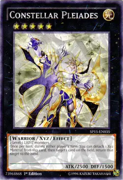 Constellar Pleiades - SP15-EN035 - Shatterfoil - 1st Edition NM Yugioh Star Pack - Image 1