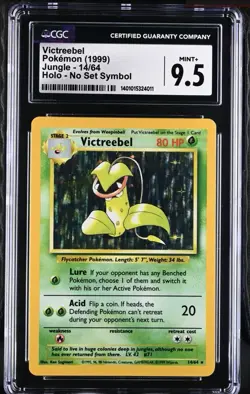 1999 Pokemon Jungle Holo Victreebel No Set Symbol Error CGC 9.5 Mint+ - Image 1