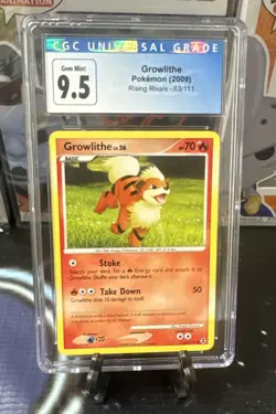 2009 Pokemon Rising Rivals Growlithe CGC 9.5 #63/111 - Image 1
