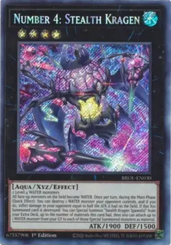 Number 4: Stealth Kragen - BROL-EN030 - Secret Rare - 1st Edition NM Yugioh Brot - Image 1