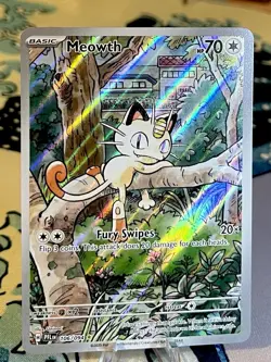 Pokemon MEOWTH Illustration Rare Phantasmal Flames 106/094 ENG - Image 1
