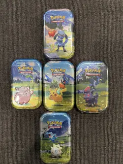 Ascended Heroes Mini Tins Pokemon Lot of 5 - All CHARACTERS COMPLETE SET - Image 1