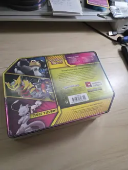 Pokemon TCG: Mewtwo & Mew GX Tag Team Power Partnership Tin Sealed SM191 Lot - Image 4