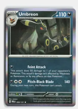 Umbreon 059/131 SV: Prismatic Evolutions Holo Rare Pokemon Holo NM - Image 1
