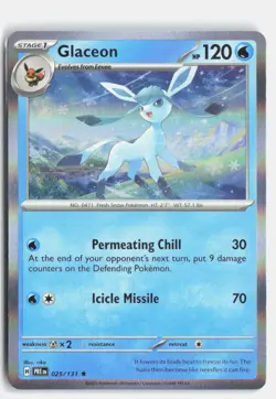 Glaceon 025/131 SV: Prismatic Evolutions Holo Rare Pokemon Holo NM - Image 1
