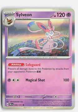 Sylveon 040/131 SV: Prismatic Evolutions Holo Rare Pokemon Holo NM - Image 1