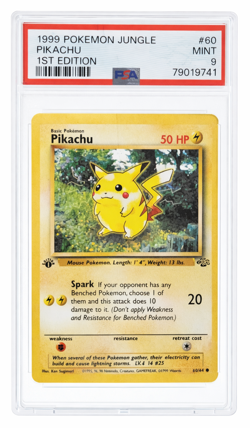 PSA 9 Pokemon 1999 1st Edition Jungle Pikachu #60 - Image 1