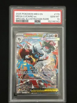 Pokemon TCG Mega Lucario EX Special Illustration Rare Holo 179/132 340HP - Image 1