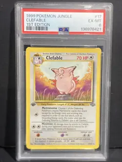 Clefable 1st Edition 1999 Pokemon Jungle 17/64 TCG Rare PSA6 Vintage - Image 3