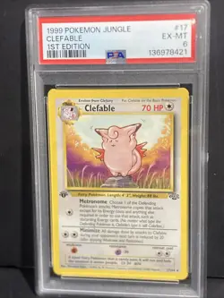 Clefable 1st Edition 1999 Pokemon Jungle 17/64 TCG Rare PSA6 Vintage - Image 4