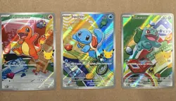 Pokemon TCG First Partner Illustration Collection Series 1 GEN 1 Starters Set - Image 1