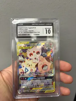 2020 POKEMON COSMIC ECLIPSE ALT ART #143A TOGEPI & CLEFFA & IGGLYBUFF GX CGC 10 - Image 1