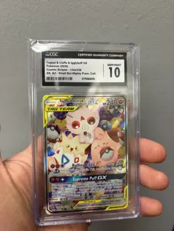 2020 POKEMON COSMIC ECLIPSE ALT ART #143A TOGEPI & CLEFFA & IGGLYBUFF GX CGC 10 - Image 2
