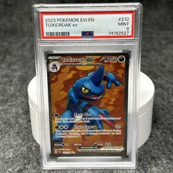 2023 Pokemon PSA 9 MINT Toxicroak EX SVI 232 Ultra Rare Full Art #232 - Image 1