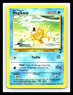 💥 MAGIKARP | Pokemon TCG 2000 | (Base Set 2 ) Non Holo Foil Vintage # 50/130 - Image 1
