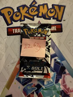 Heavy! 22.67g Pokemon TCG SV 10.5 Black Bolt Booster Pack Sealed! - Image 2
