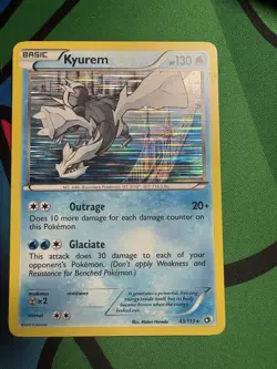 Pokemon TCG Kyurem 43/113 Holo Rare Legendary Treasures - Image 1