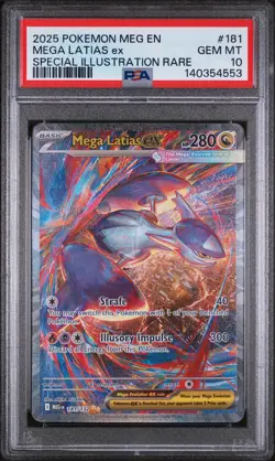 2025 POKEMON MEG EN-MEGA EVOLUTION #181 MEGA LATIAS EX PSA 10 - Image 1