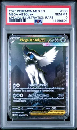 2025 POKEMON MEG EN-MEGA EVOLUTION #180 MEGA ABSOL EX PSA 10 - Image 1